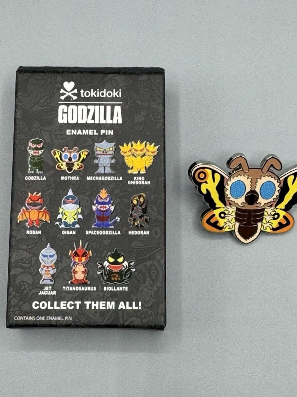 tokidoki X Godzilla Blind Enamel Pin MOTHRA New Open Box